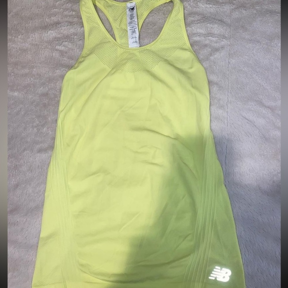 New Balance active woman’s small yellow active spandex top